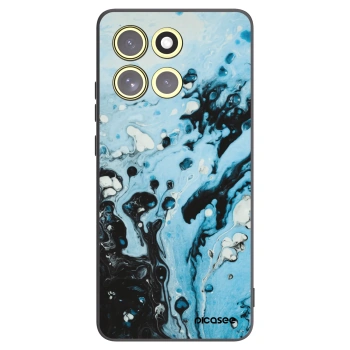 Picasee silikonowe czarne etui na Motorola Moto G86 5G - Organic blue