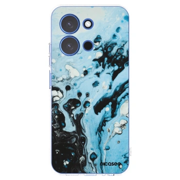 Picasee silikonowe przeźroczyste etui na Xiaomi Redmi 15C 4G - Organic blue