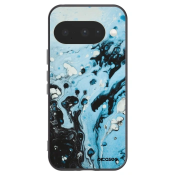 Picasee silikonowe czarne etui na Google Pixel 10 - Organic blue