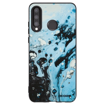 Picasee silikonowe czarne etui na Huawei P30 Lite - Organic blue