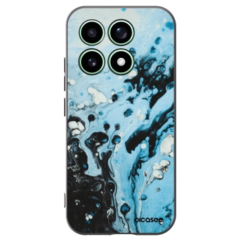 Picasee silikonowe czarne etui na Xiaomi 17 - Organic blue