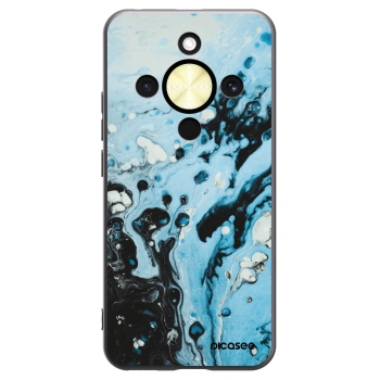 Picasee silikonowe czarne etui na Honor Magic8 Lite 5G - Organic blue