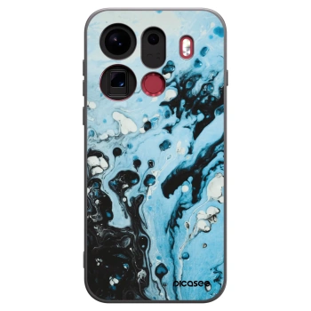 Picasee silikonowe czarne etui na OPPO Find X9 Pro - Organic blue
