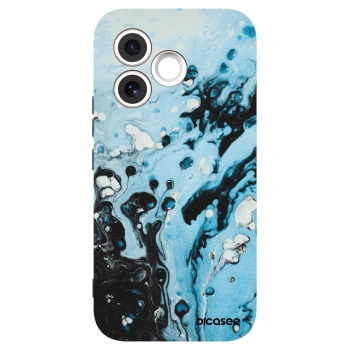 Picasee silikonowe czarne etui na Honor 600 Lite - Organic blue