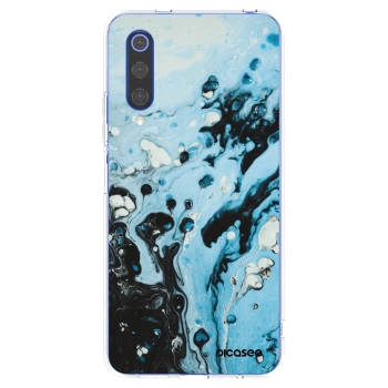 Picasee silikonowe przeźroczyste etui na Xiaomi Mi 9 SE - Organic blue