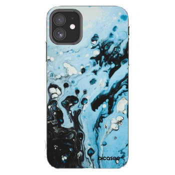 Picasee silikonowe przeźroczyste etui na Apple iPhone 11 - Organic blue