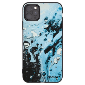 Picasee silikonowe czarne etui na Apple iPhone 11 Pro Max - Organic blue