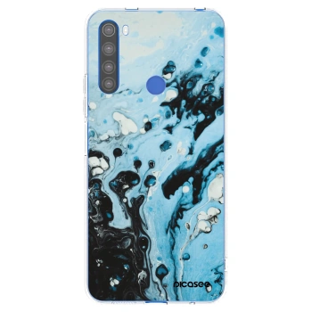 Picasee silikonowe przeźroczyste etui na Xiaomi Redmi Note 8T - Organic blue