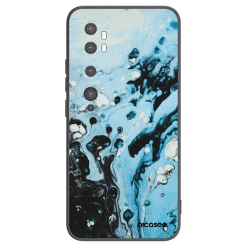 Picasee silikonowe czarne etui na Xiaomi Mi Note 10 (Pro) - Organic blue