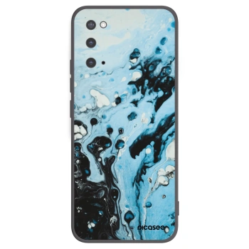 Picasee silikonowe czarne etui na Samsung Galaxy S20 G980F - Organic blue
