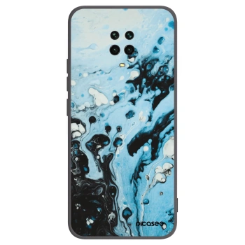 Picasee silikonowe czarne etui na Xiaomi Redmi Note 9S - Organic blue