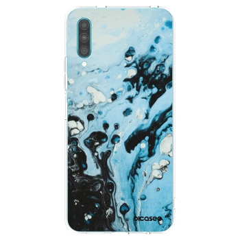 Picasee silikonowe przeźroczyste etui na Samsung Galaxy A30s A307F - Organic blue