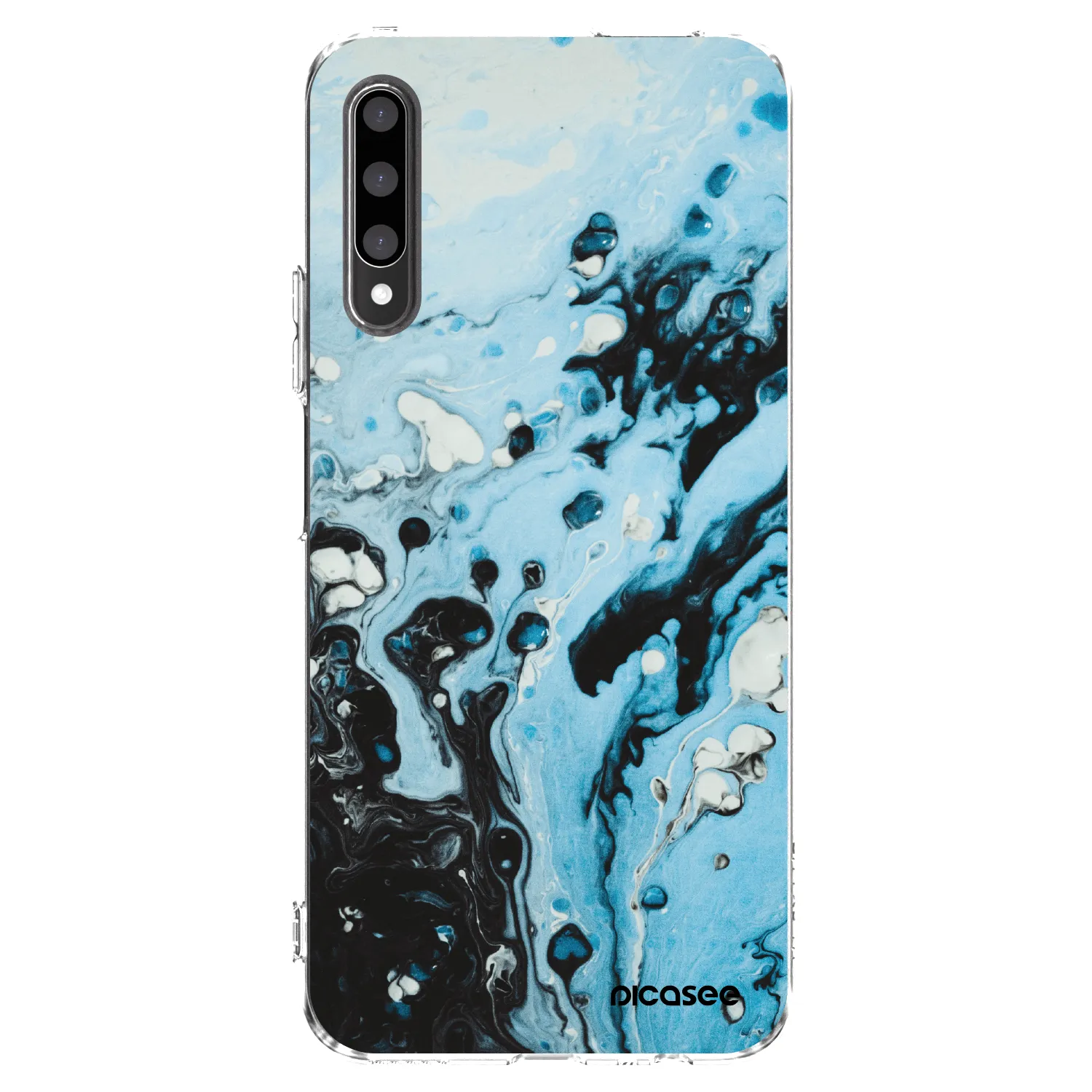 Picasee silikonowe przeźroczyste etui na Honor 9X Pro - Organic blue