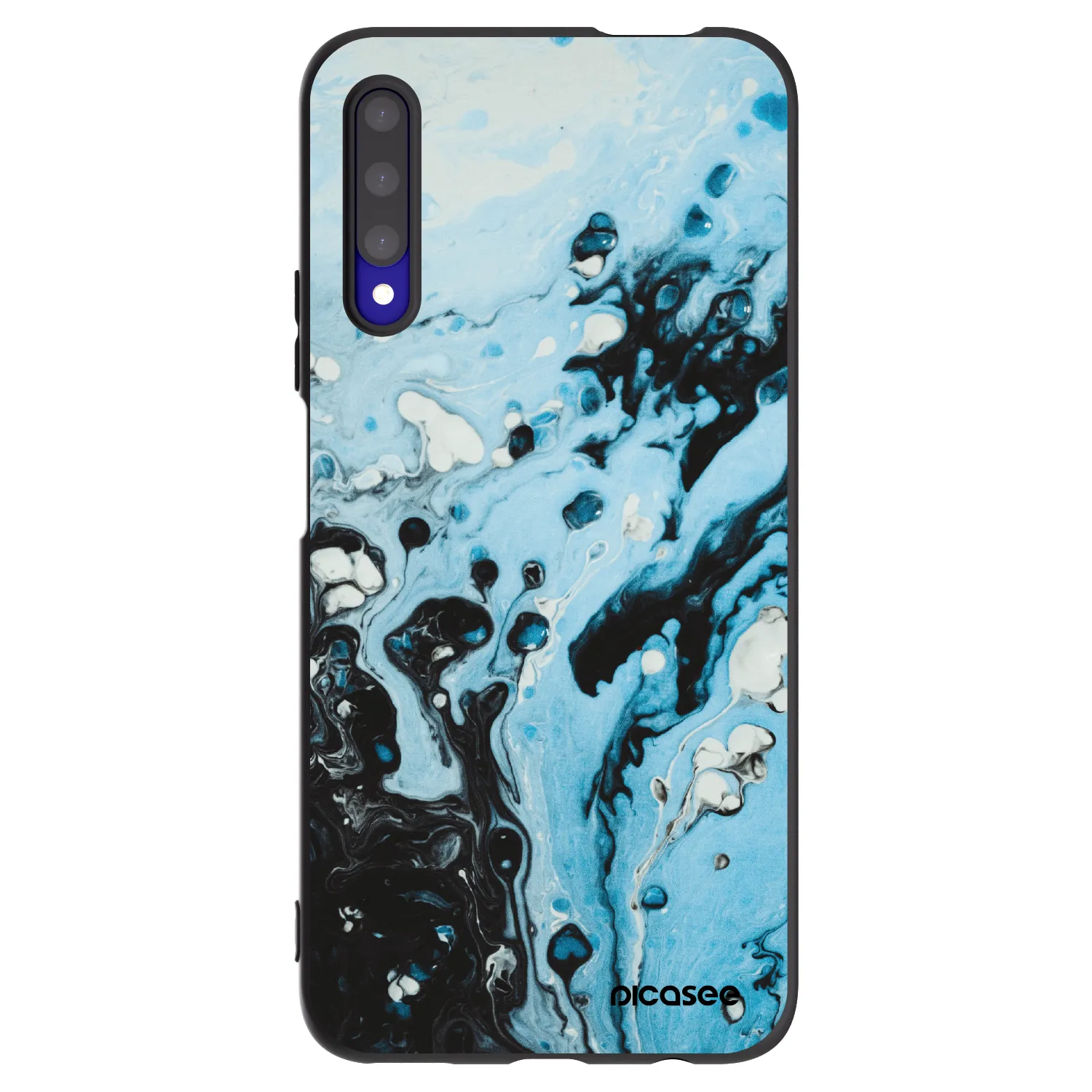 Picasee silikonowe czarne etui na Honor 9X Pro - Organic blue