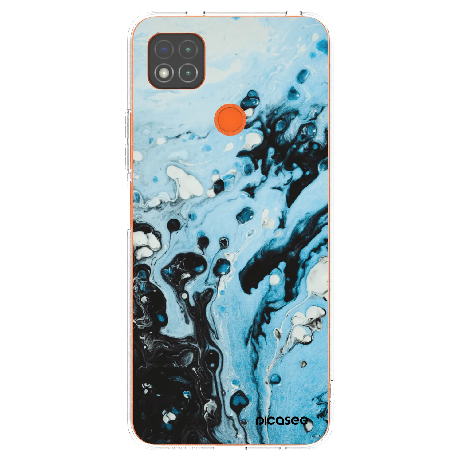 Picasee silikonowe przeźroczyste etui na Xiaomi Redmi 9C - Organic blue
