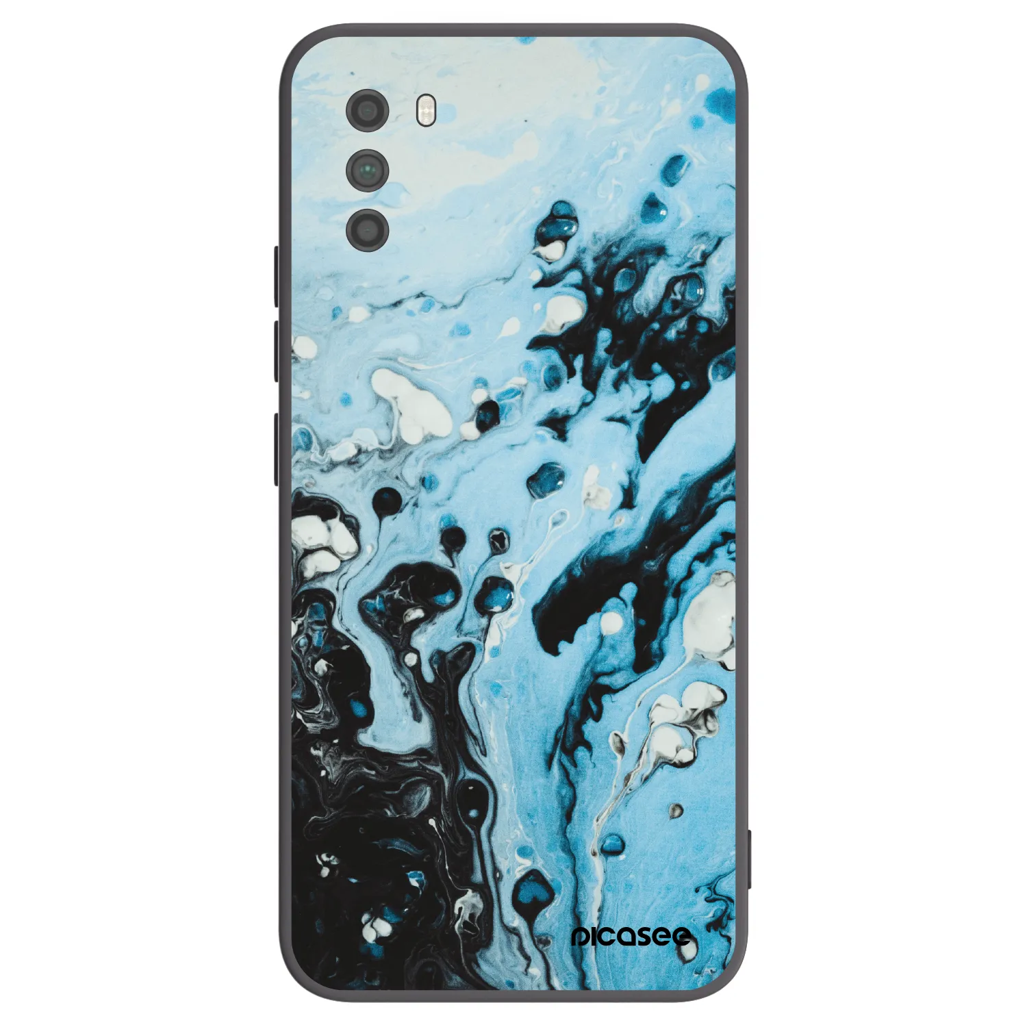 Picasee silikonowe czarne etui na Xiaomi Poco M3 - Organic blue