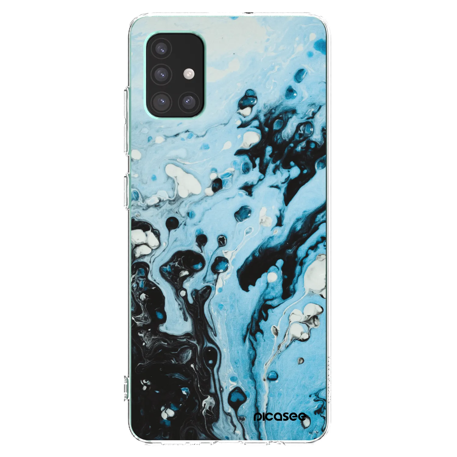 Picasee silikonowe przeźroczyste etui na Samsung Galaxy M51 M515F - Organic blue