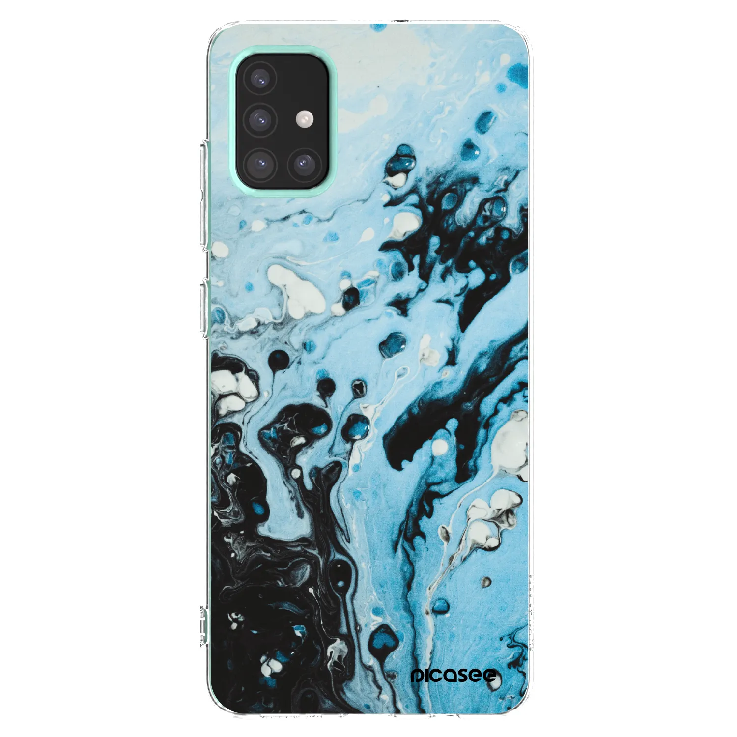 Picasee silikonowe przeźroczyste etui na Samsung Galaxy M31s - Organic blue