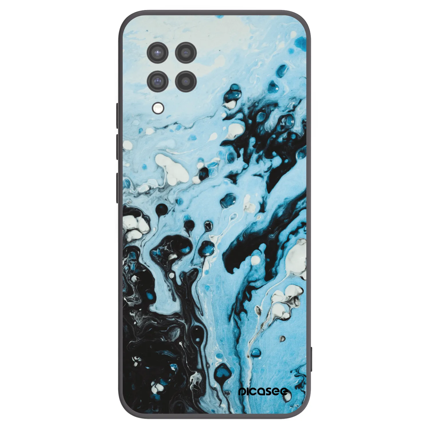Picasee silikonowe czarne etui na Samsung Galaxy A42 A426B - Organic blue