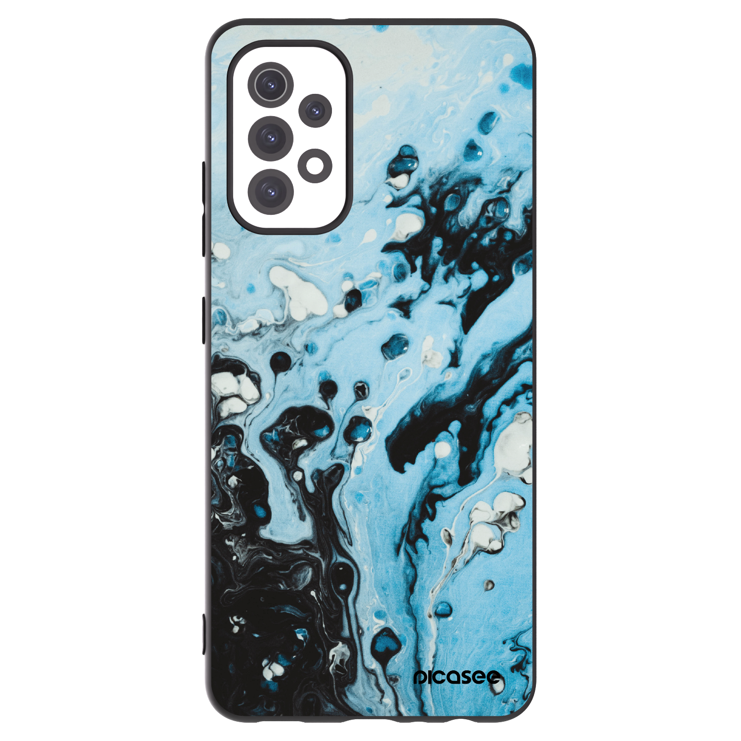 Picasee silikonowe czarne etui na Samsung Galaxy A32 5G A326B - Organic blue
