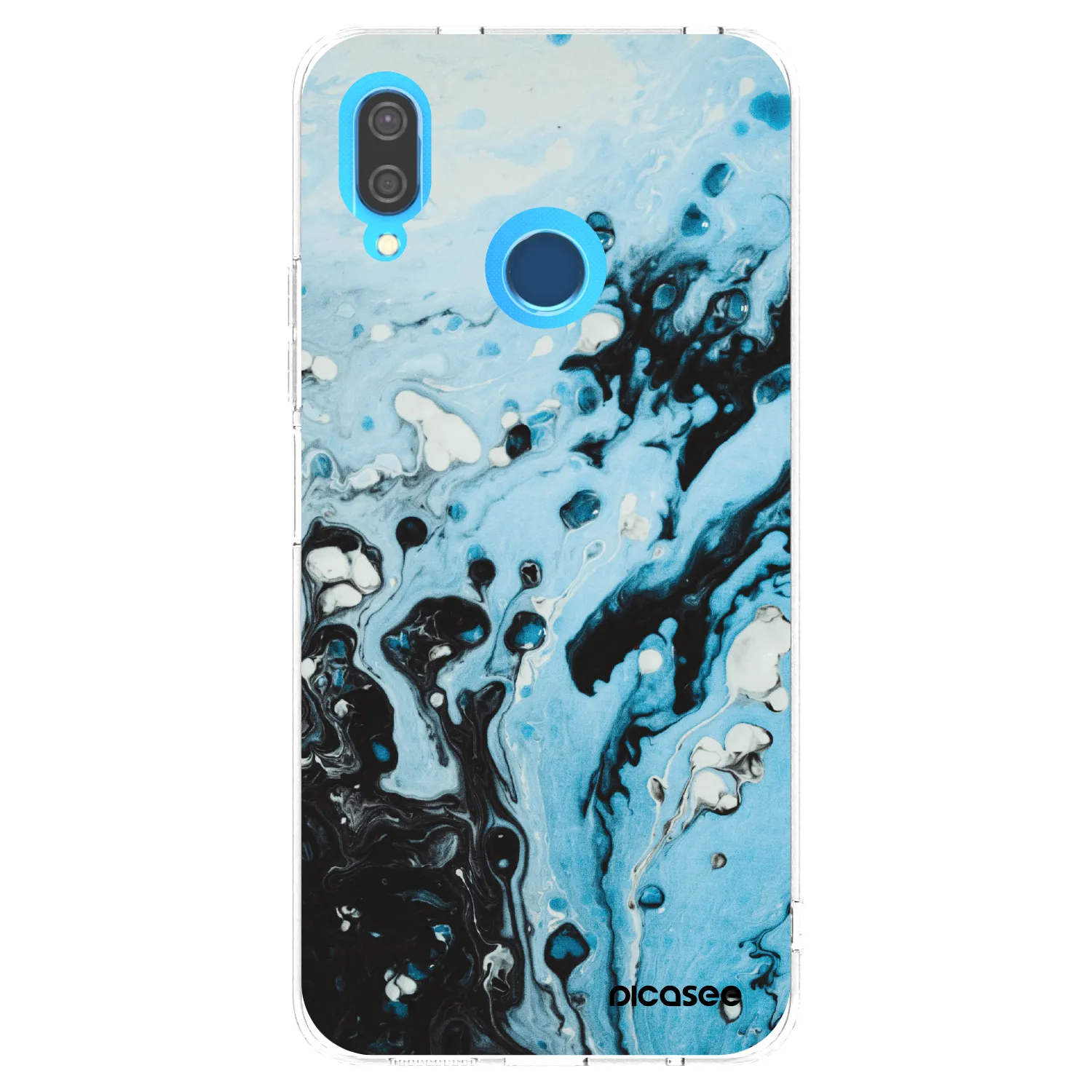 Picasee silikonowe przeźroczyste etui na Huawei P20 Lite - Organic blue