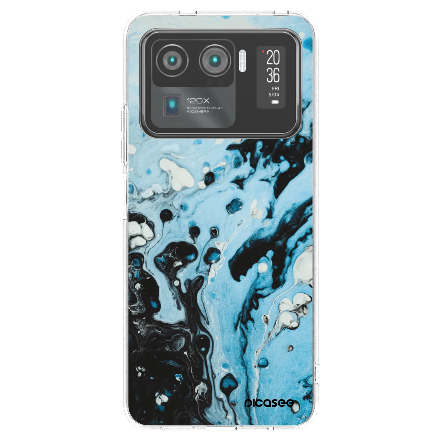 Picasee silikonowe przeźroczyste etui na Xiaomi Mi 11 Ultra - Organic blue