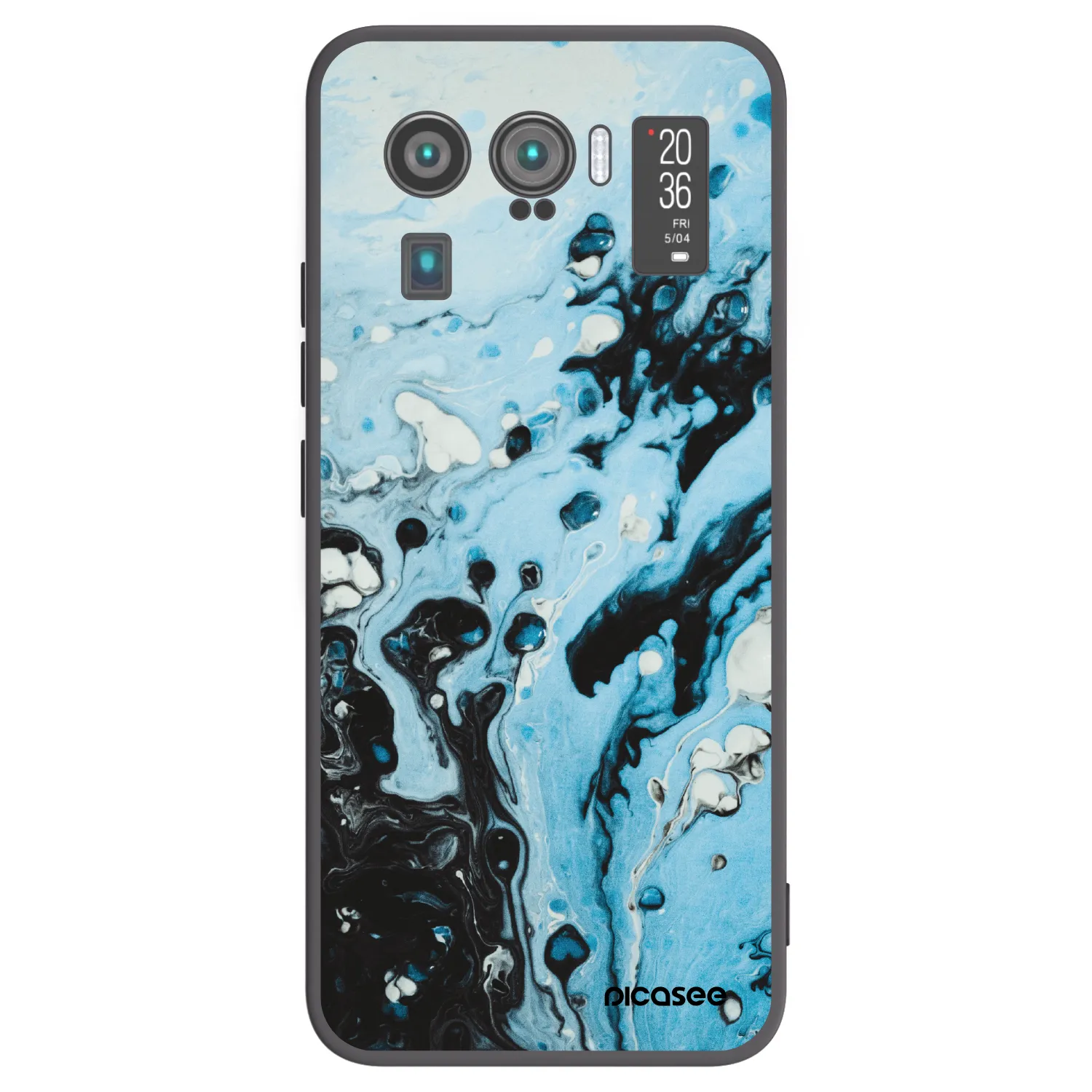 Picasee silikonowe czarne etui na Xiaomi Mi 11 Ultra - Organic blue