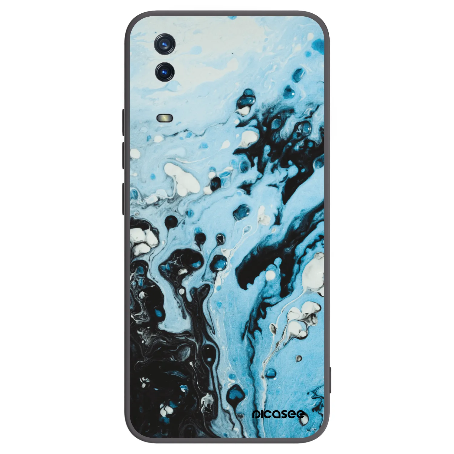 Picasee silikonowe czarne etui na Vivo Y11s - Organic blue