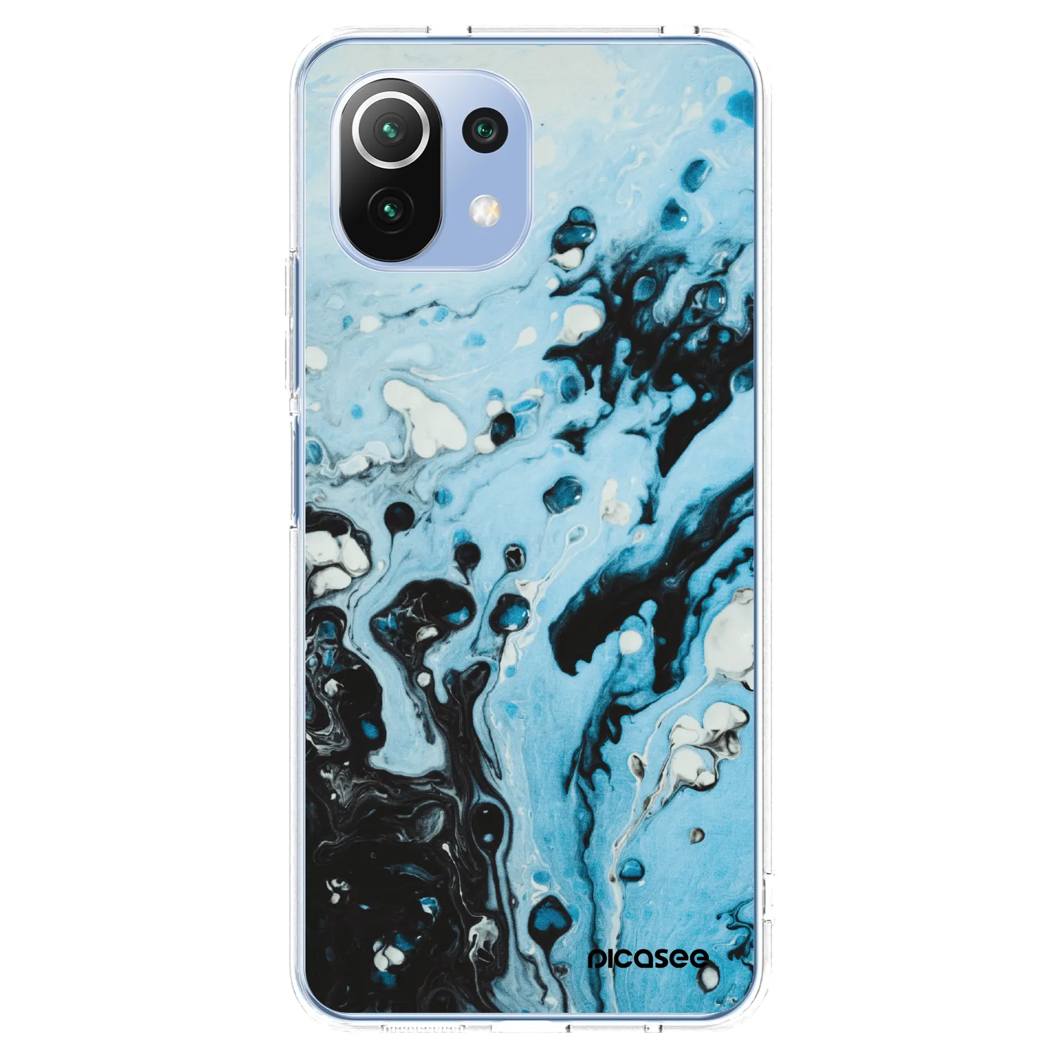 Picasee silikonowe przeźroczyste etui na Xiaomi 11 Lite 5G NE - Organic blue