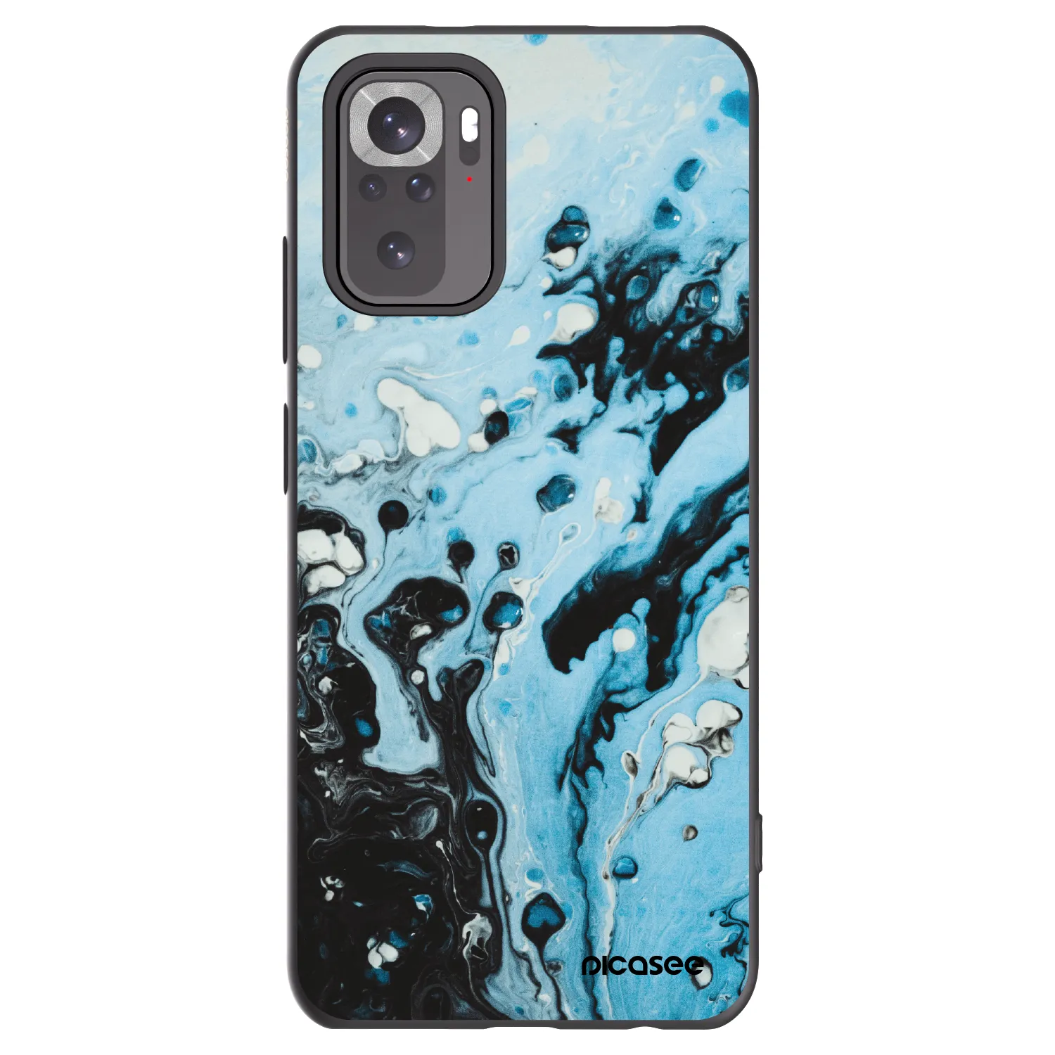 Picasee silikonowe czarne etui na Xiaomi Redmi Note 11S 4G - Organic blue