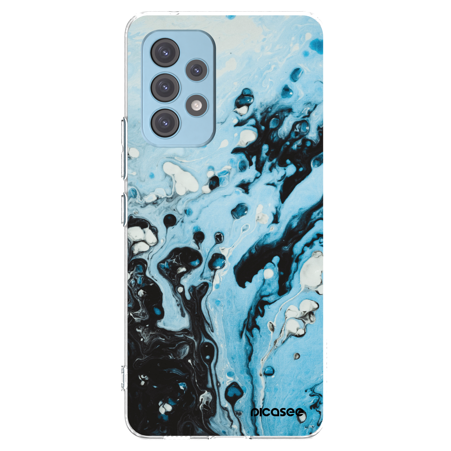 Picasee silikonowe przeźroczyste etui na Samsung Galaxy A53 5G A536 - Organic blue