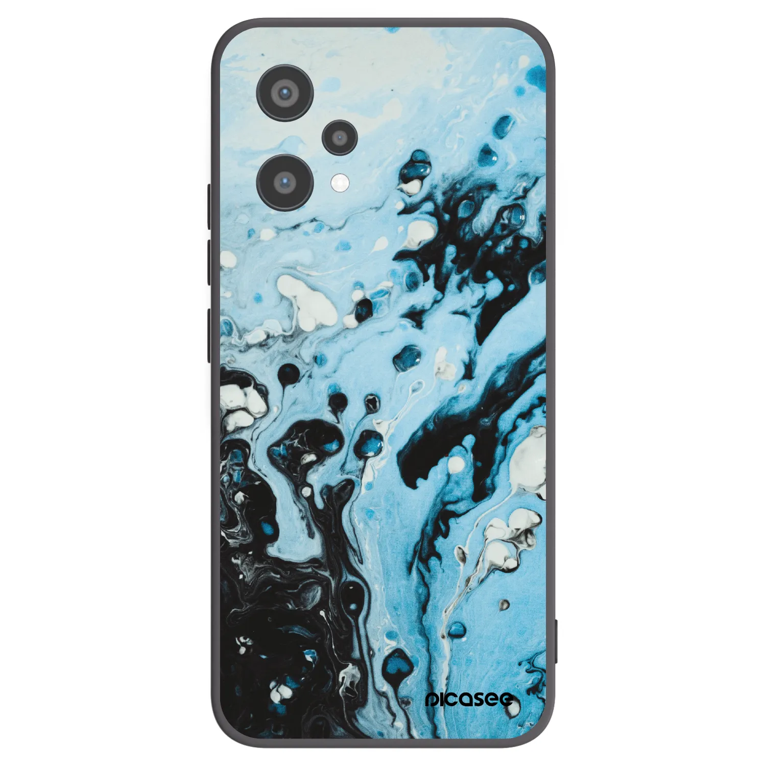 Picasee silikonowe czarne etui na Realme 9 Pro 5G - Organic blue