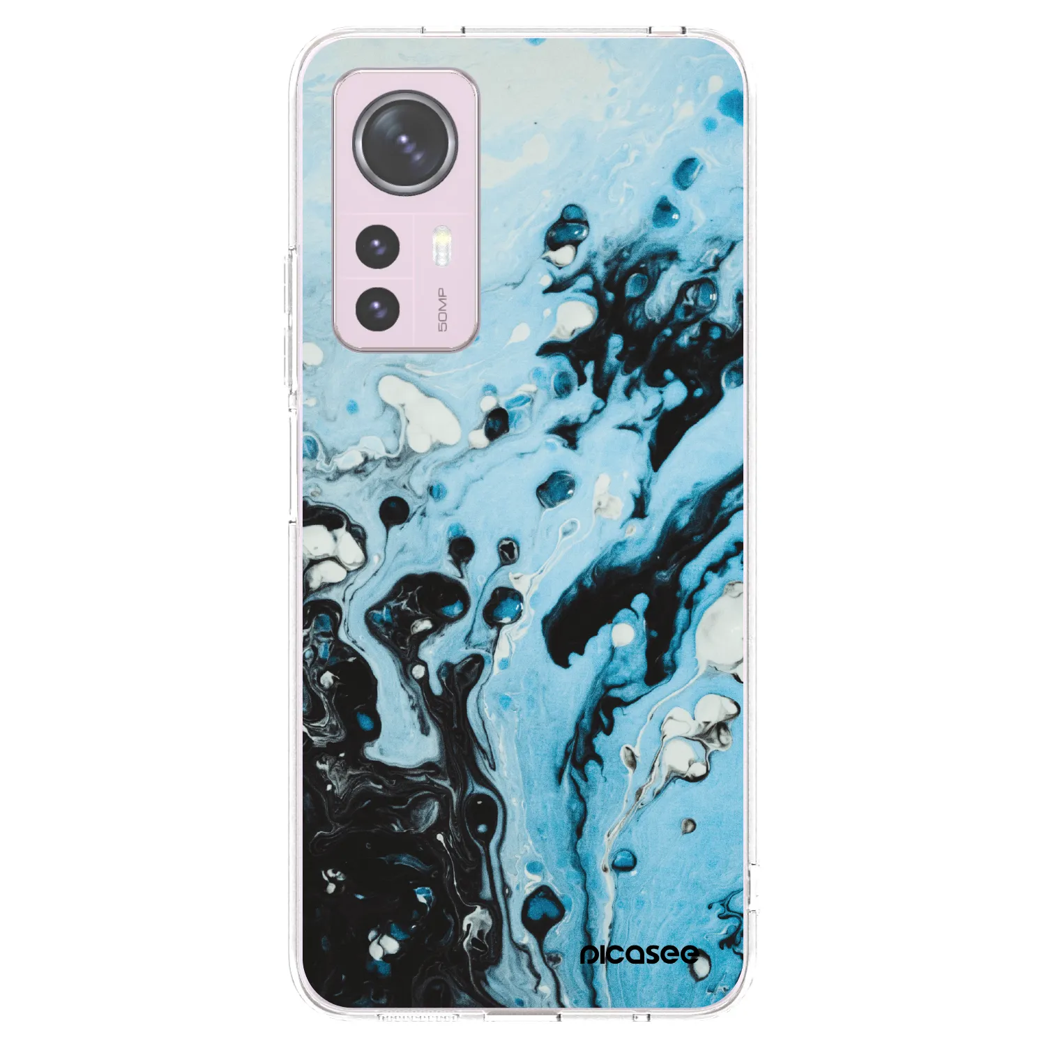 Picasee silikonowe przeźroczyste etui na Xiaomi 12 - Organic blue