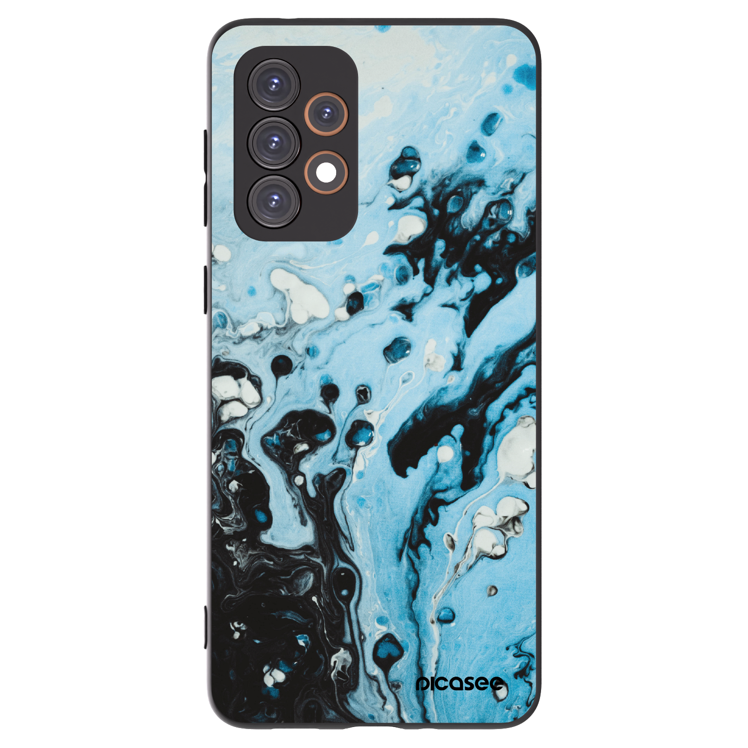 Picasee silikonowe czarne etui na Samsung Galaxy A33 5G A336 - Organic blue