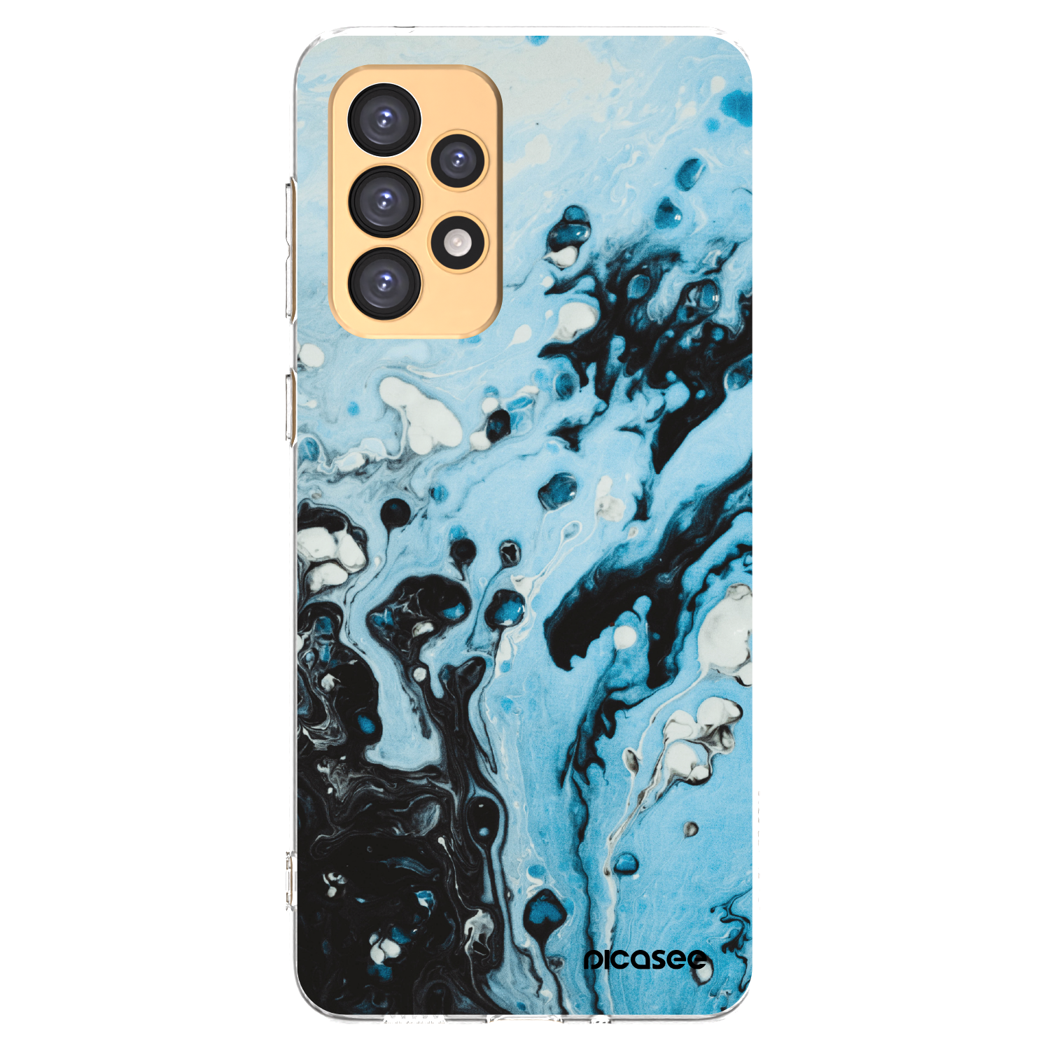 Picasee silikonowe przeźroczyste etui na Samsung Galaxy A33 5G A336 - Organic blue