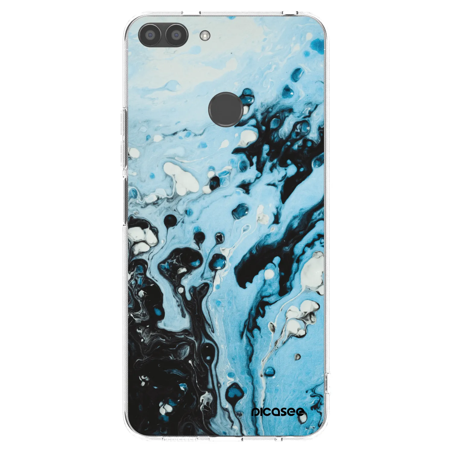Picasee silikonowe przeźroczyste etui na Huawei P Smart - Organic blue
