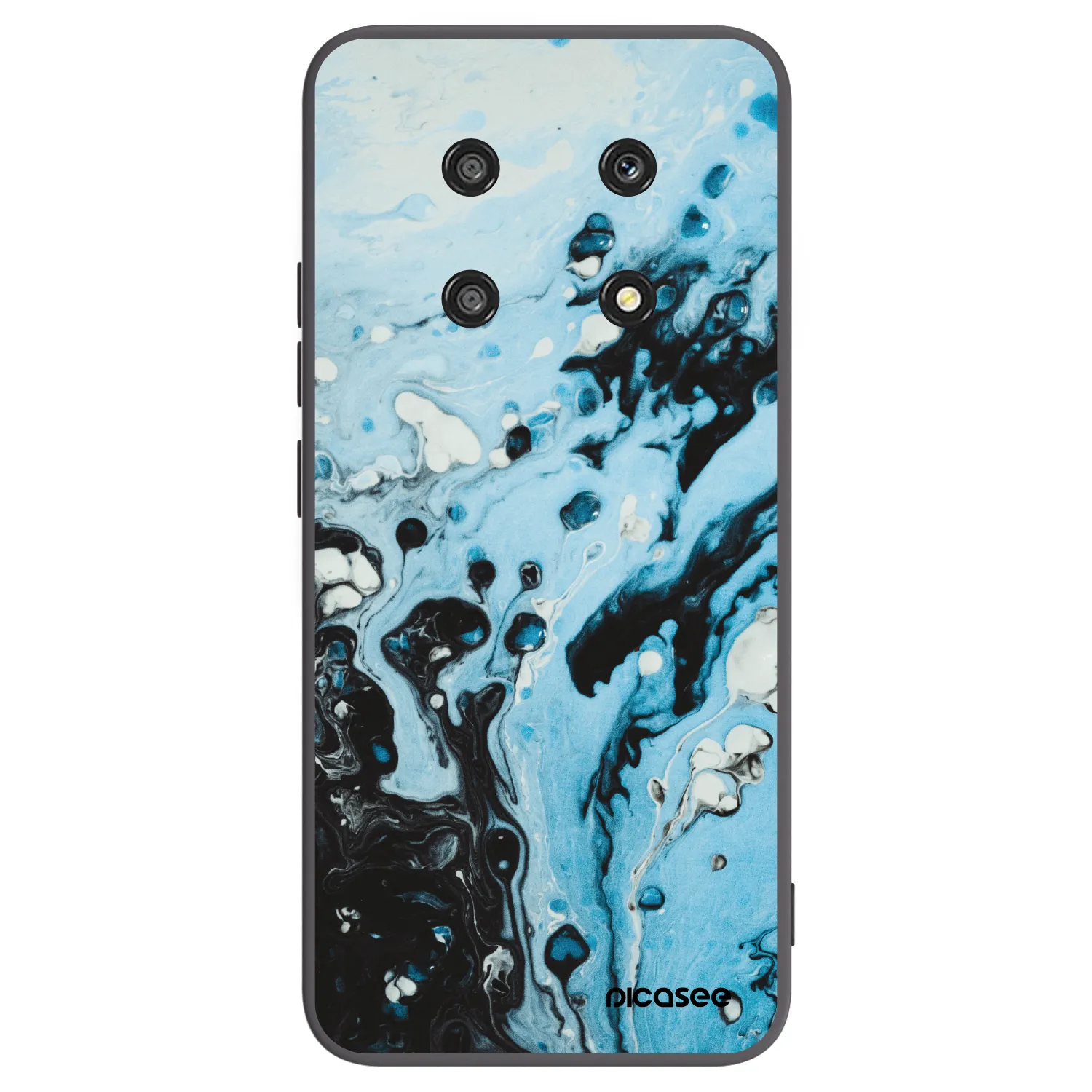 Picasee silikonowe czarne etui na Honor Magic4 Lite 5G - Organic blue