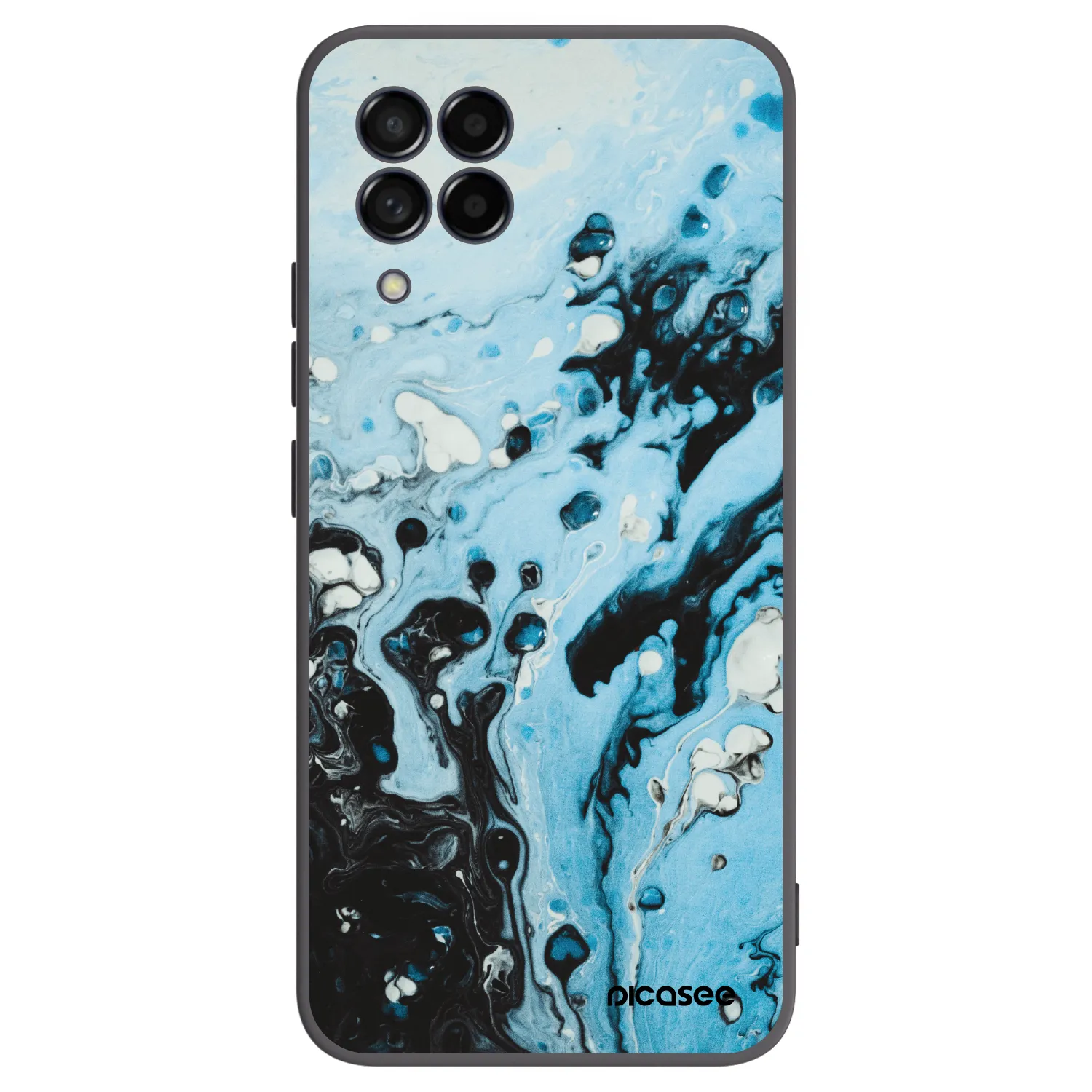 Picasee silikonowe czarne etui na Samsung Galaxy M53 5G - Organic blue