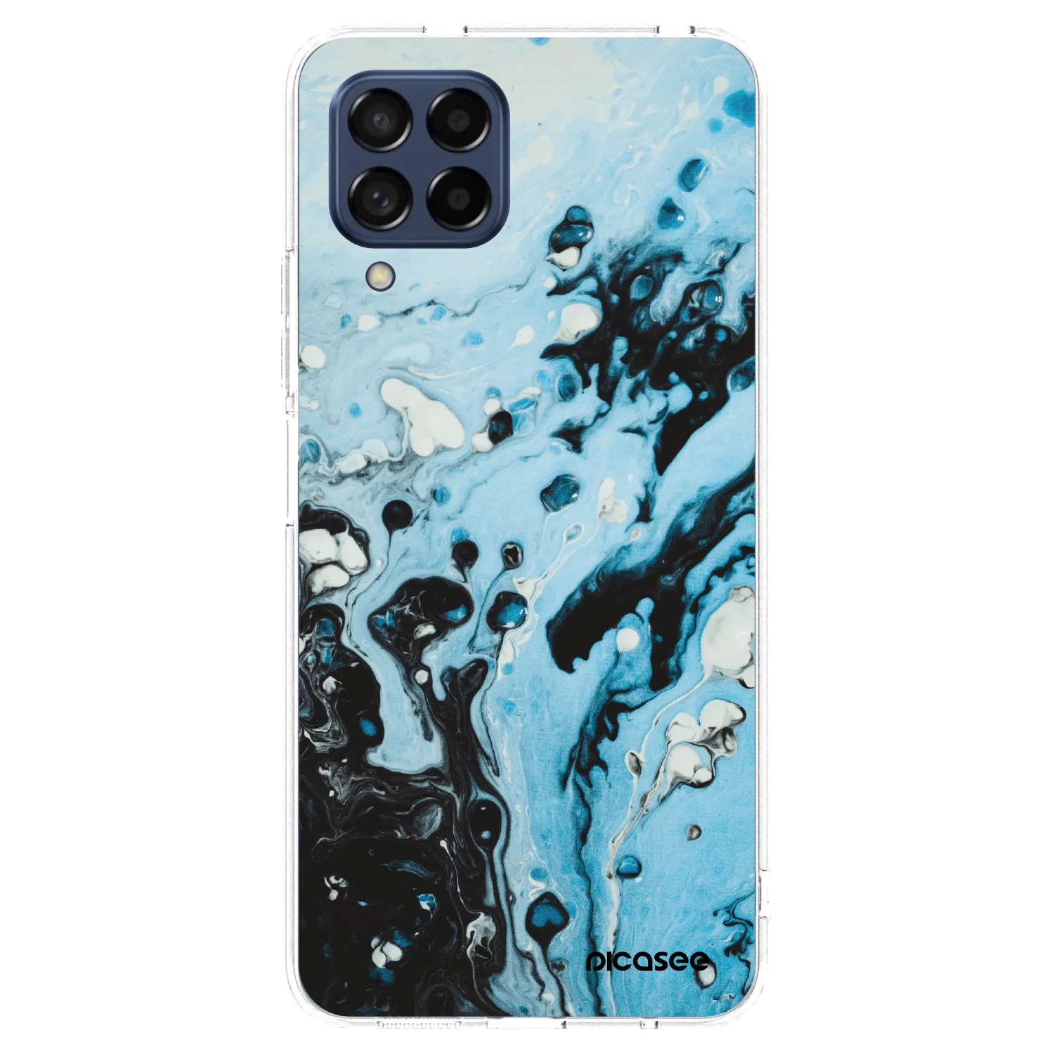 Picasee silikonowe przeźroczyste etui na Samsung Galaxy M53 5G - Organic blue