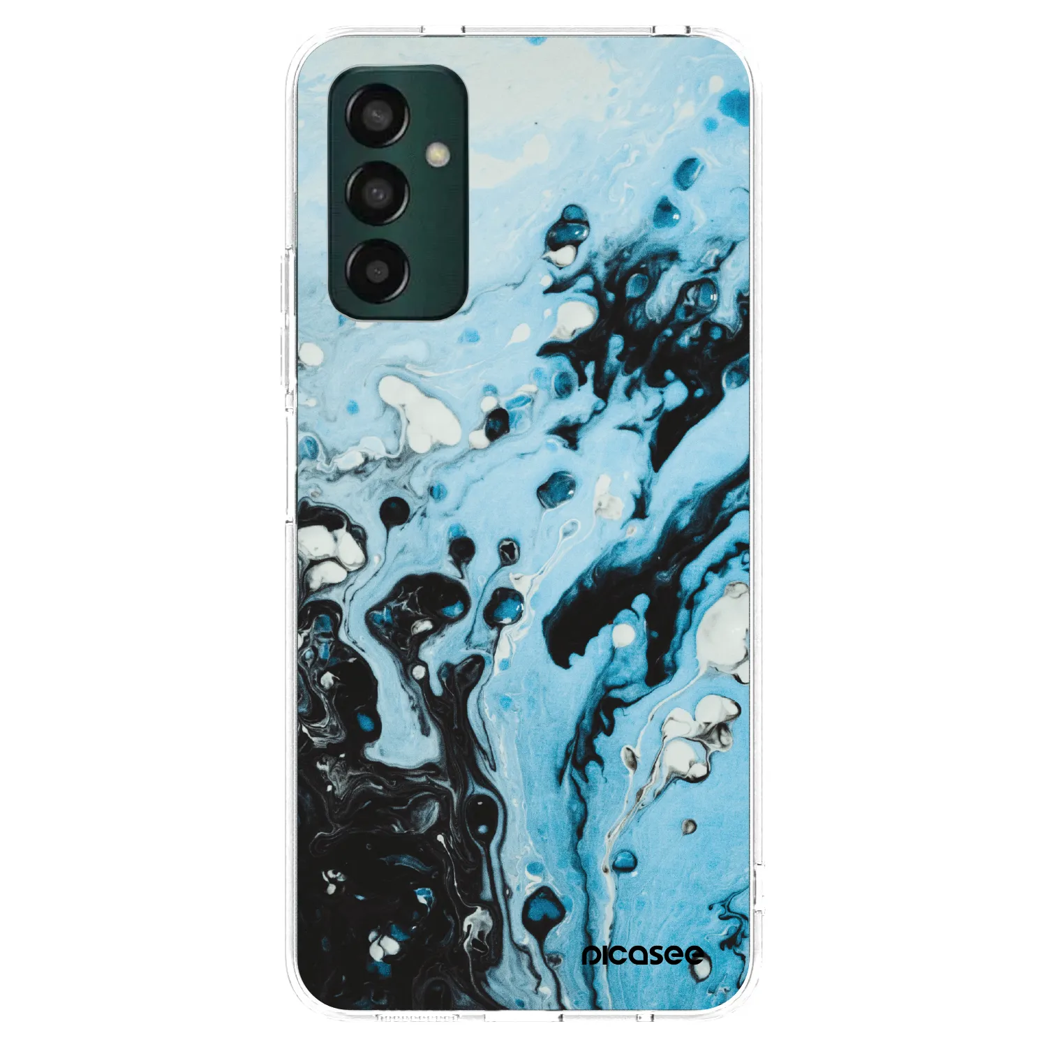 Picasee silikonowe przeźroczyste etui na Samsung Galaxy M13 M135F - Organic blue