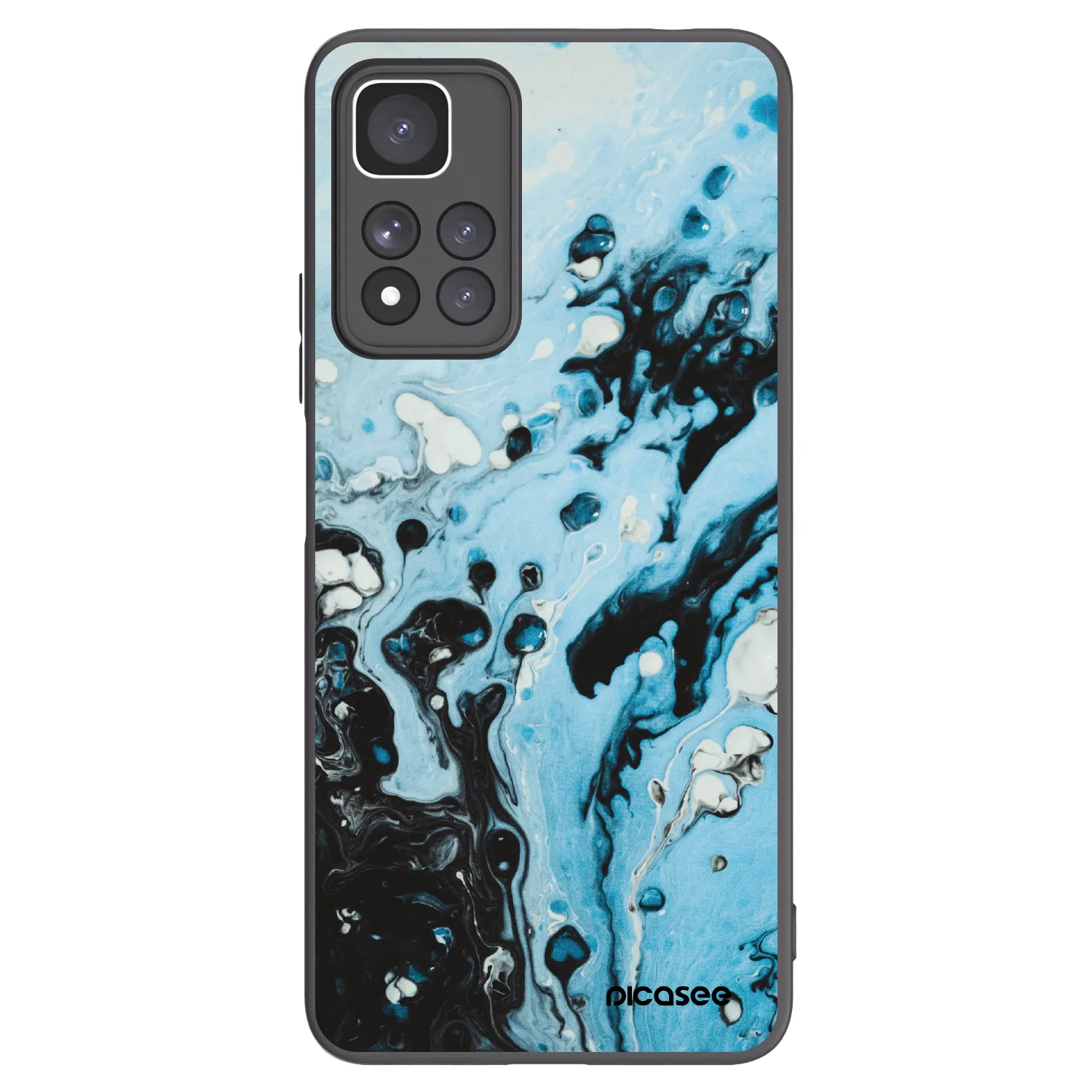 Picasee silikonowe czarne etui na Xiaomi Redmi Note 11 Pro+ 5G - Organic blue