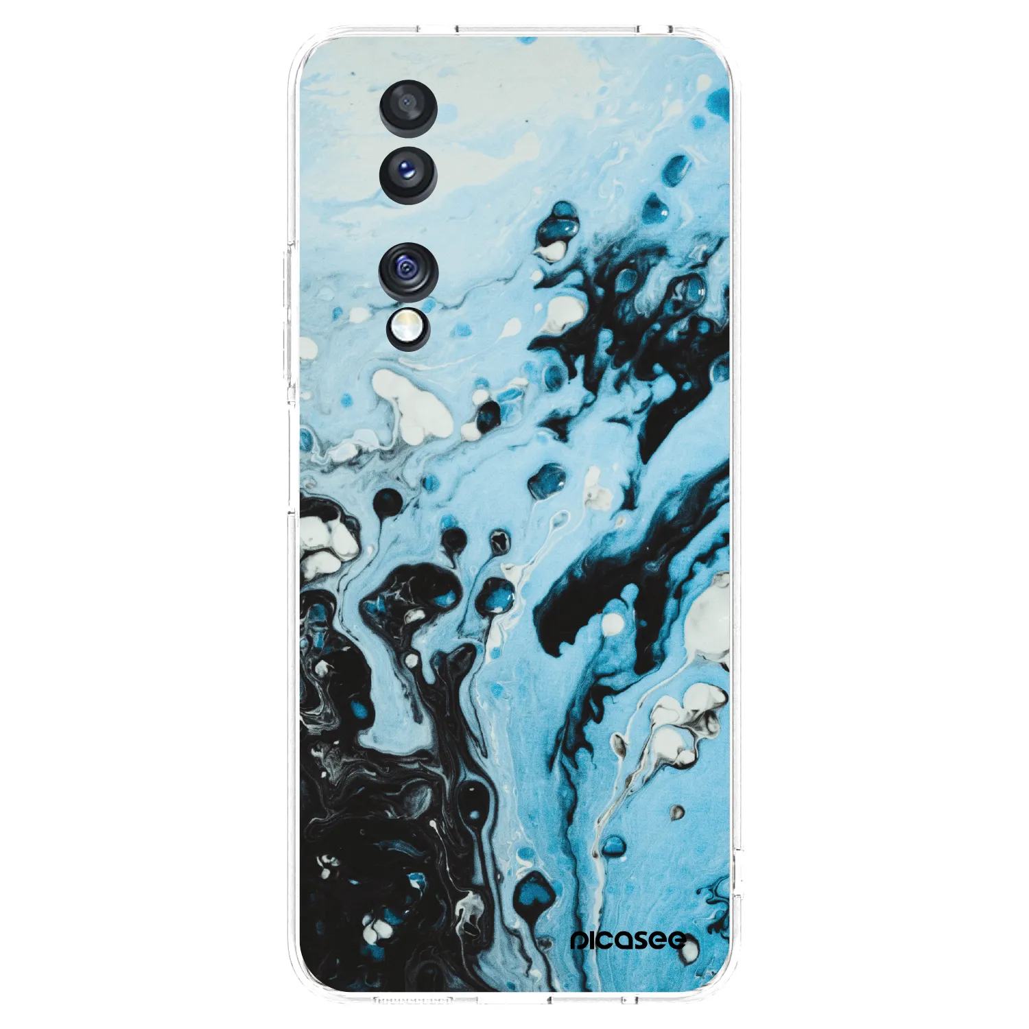 Picasee silikonowe przeźroczyste etui na Honor 70 - Organic blue
