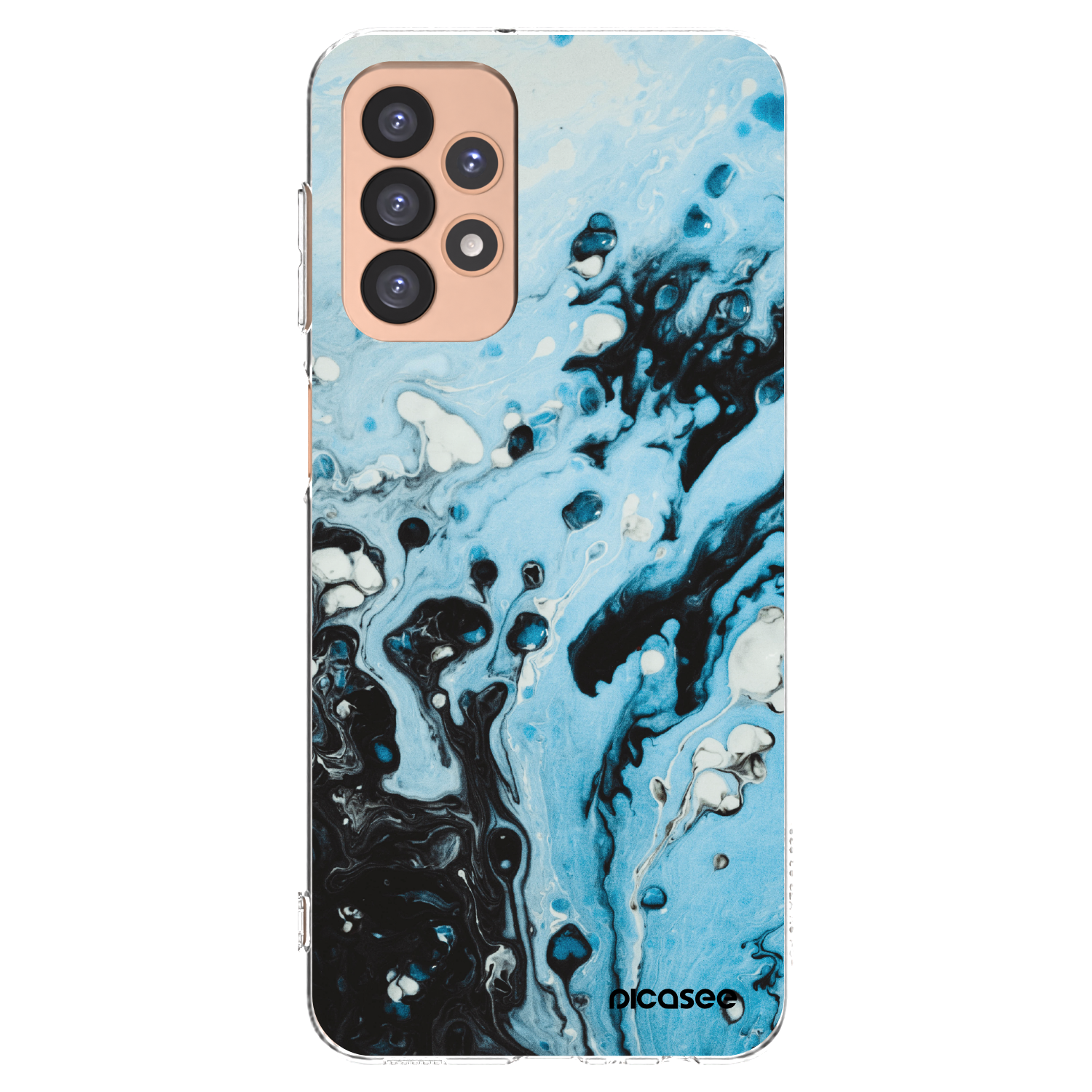 Picasee silikonowe przeźroczyste etui na Samsung Galaxy A23 A236B 5G - Organic blue