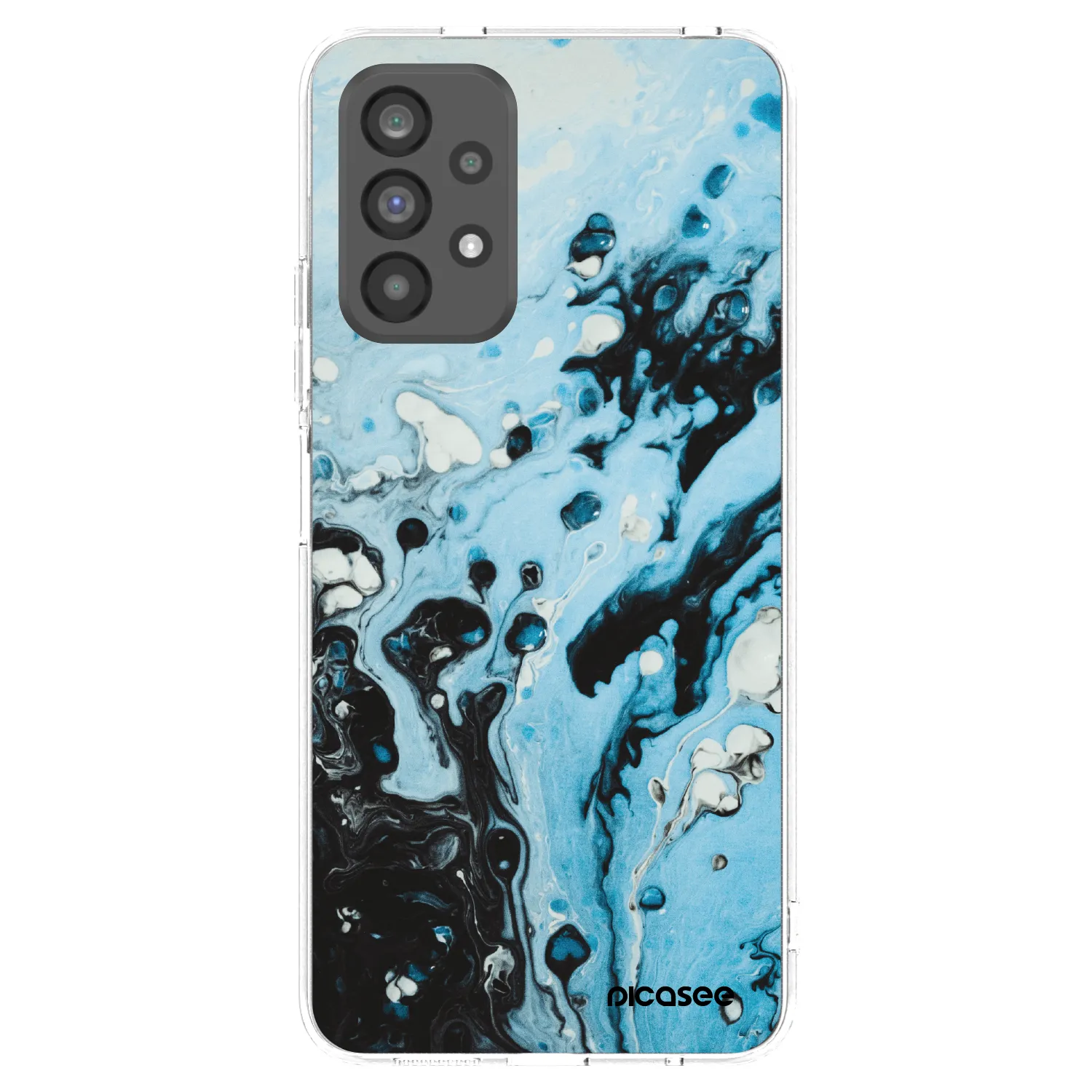 Picasee silikonowe przeźroczyste etui na Samsung Galaxy A73 5G - Organic blue
