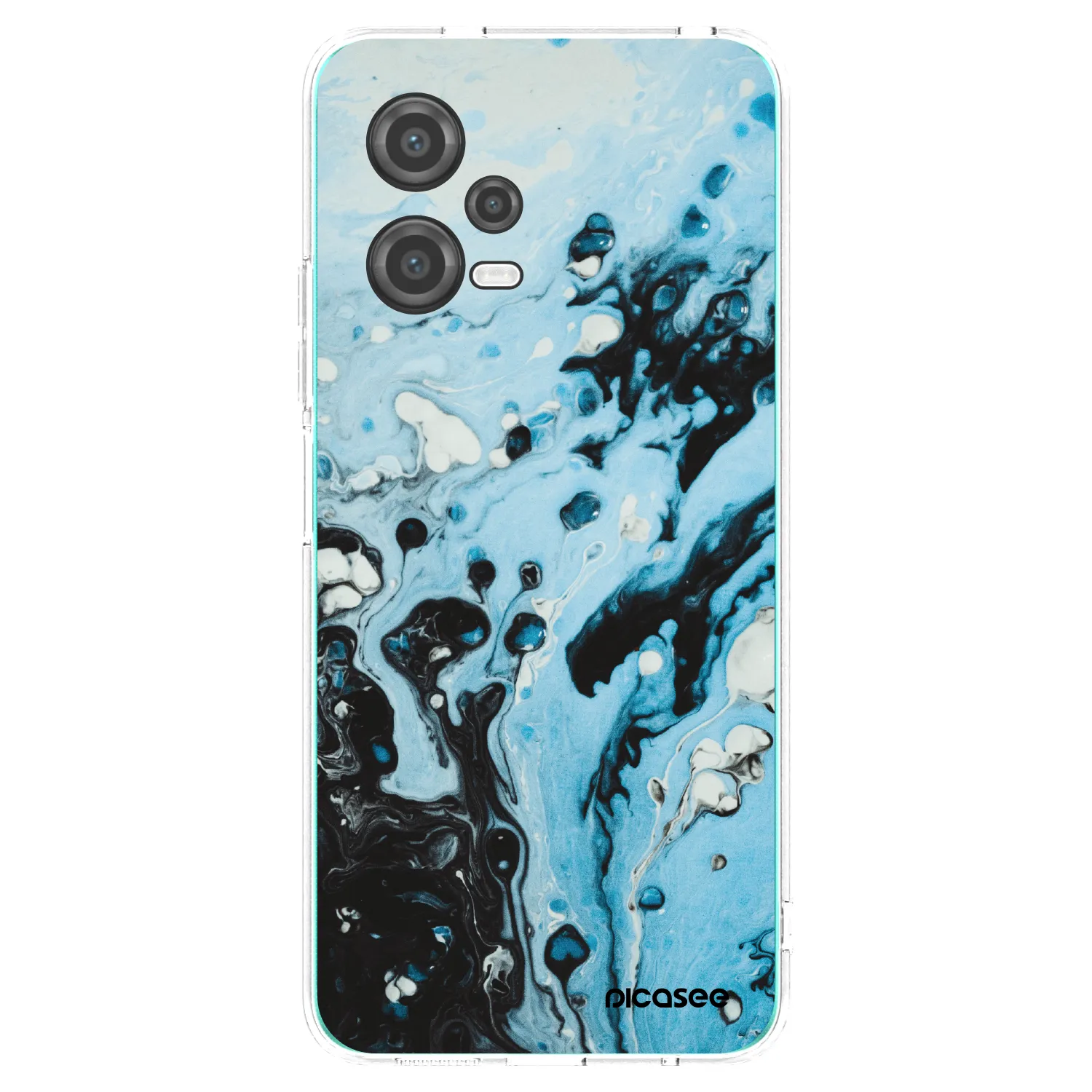Picasee silikonowe przeźroczyste etui na Xiaomi Poco X5 - Organic blue