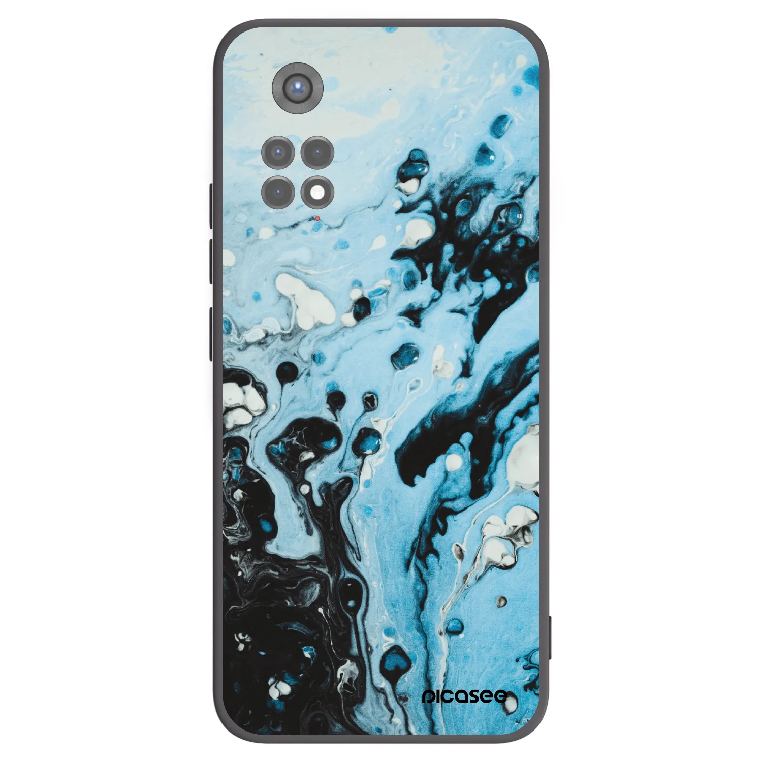 Picasee silikonowe czarne etui na Xiaomi Redmi Note 11S 5G - Organic blue