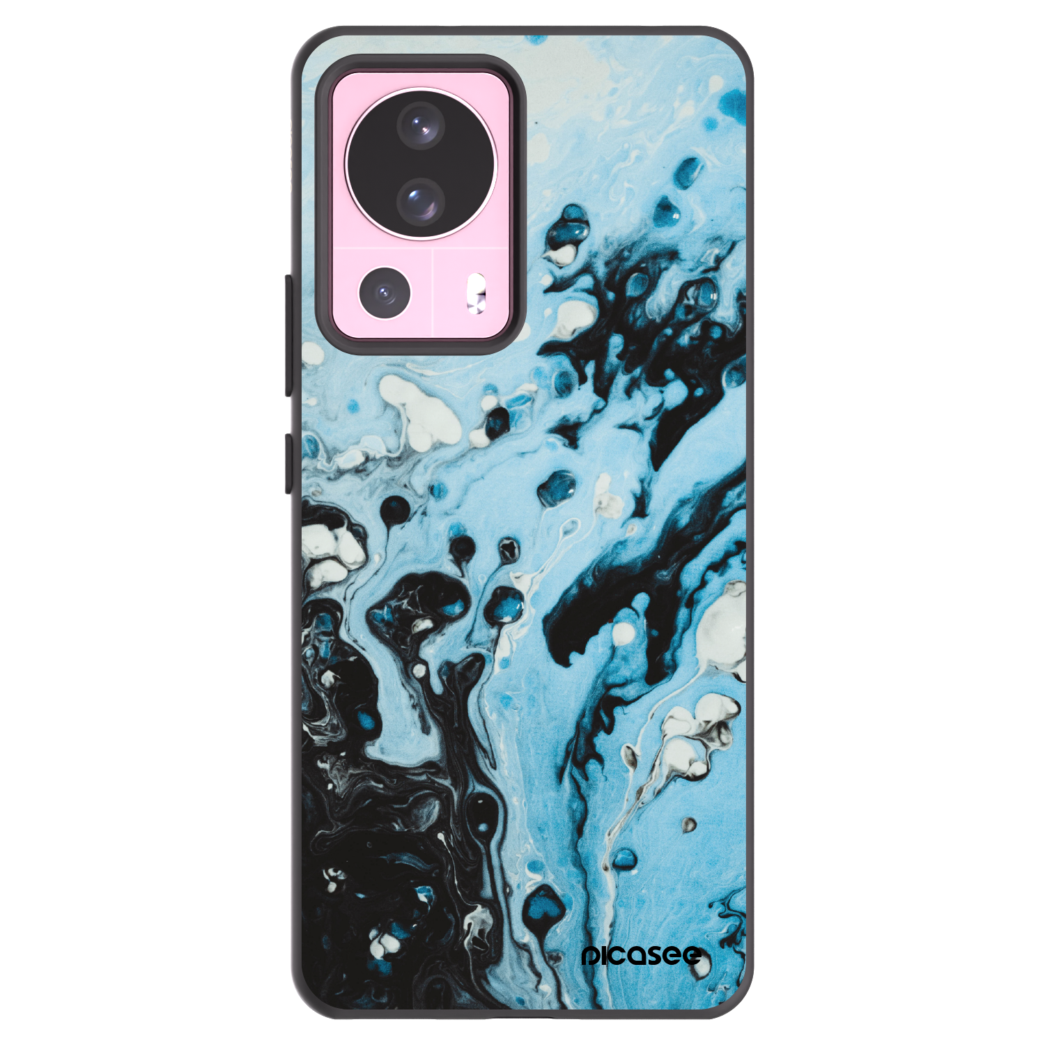 Picasee silikonowe czarne etui na Xiaomi 13 Lite - Organic blue
