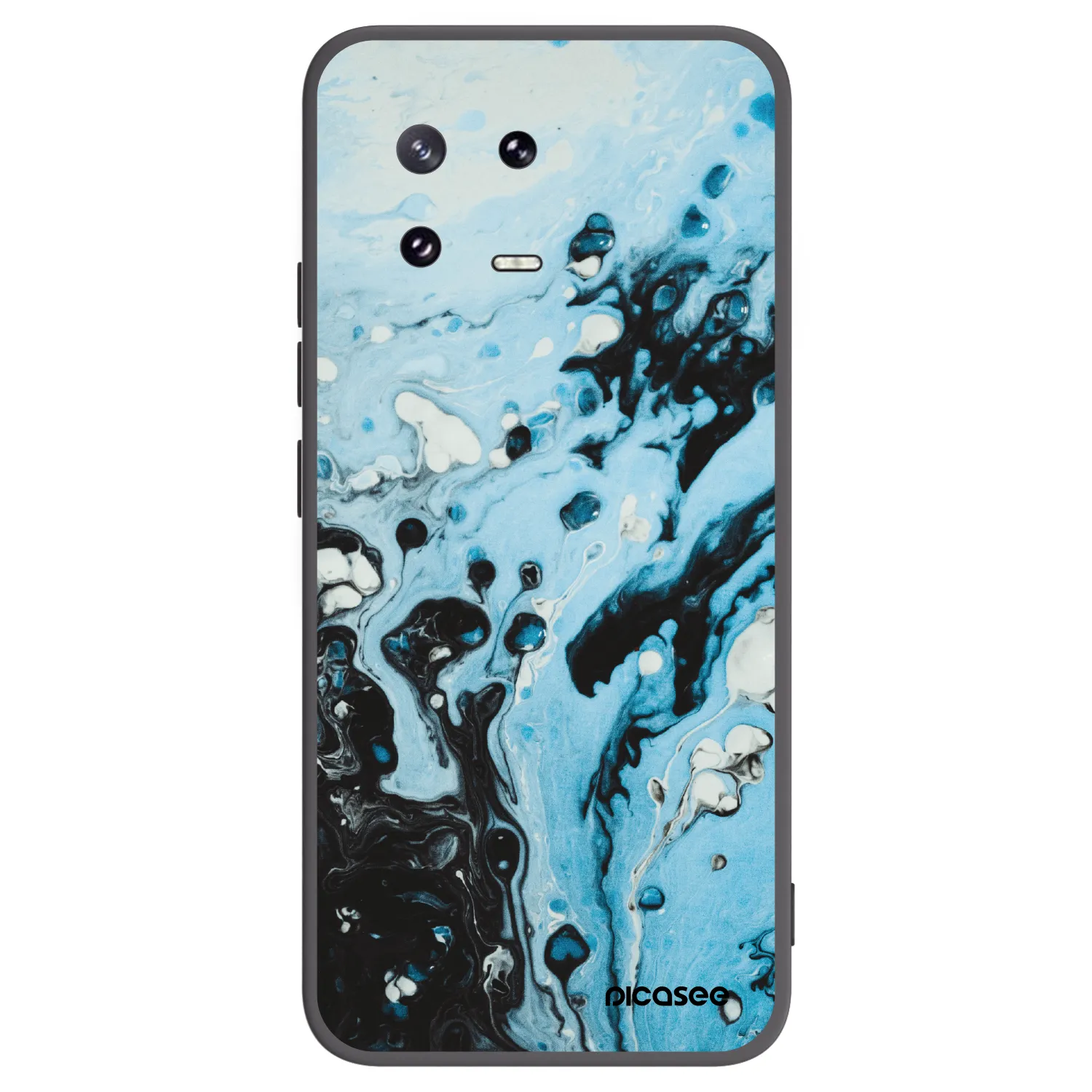 Picasee silikonowe czarne etui na Xiaomi 13 Pro - Organic blue