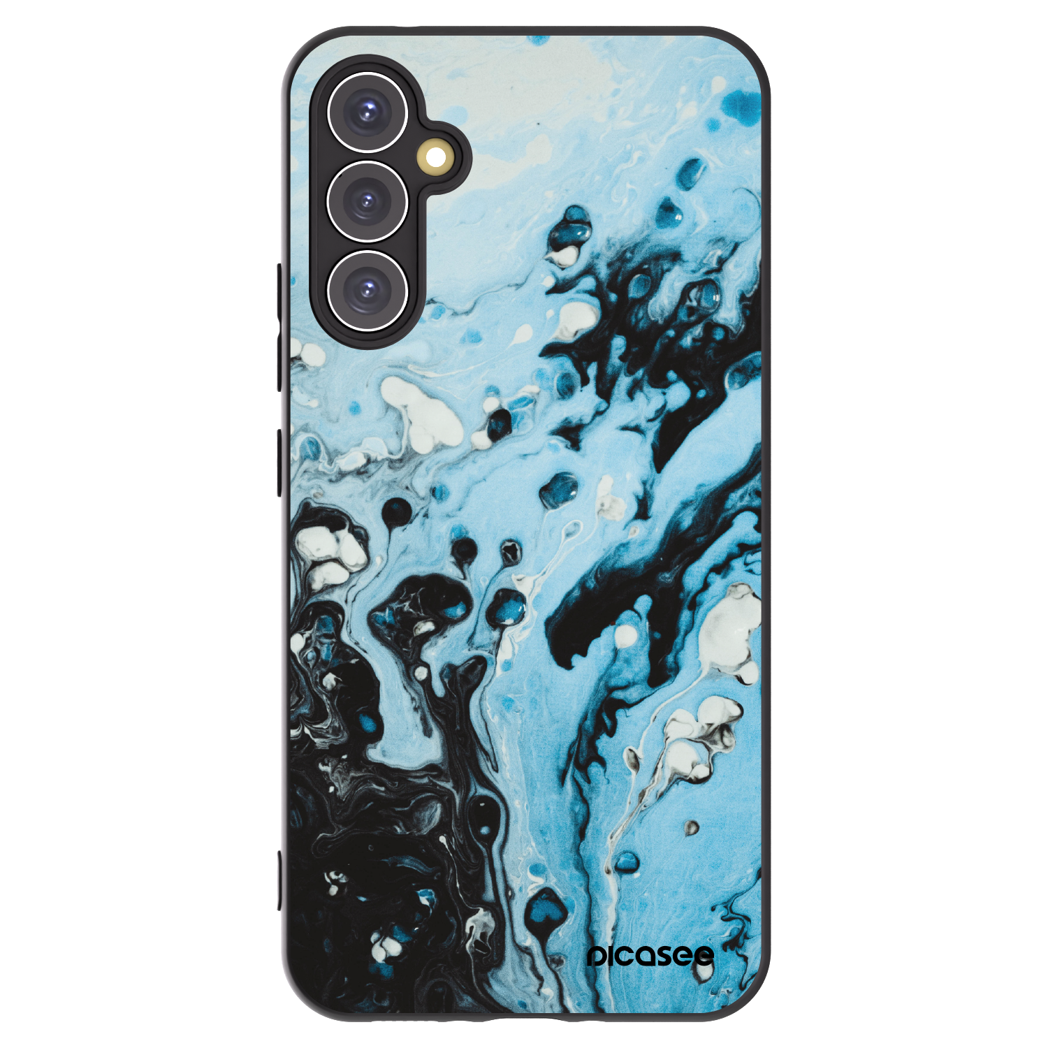 Picasee silikonowe czarne etui na Samsung Galaxy A34 5G A346B - Organic blue