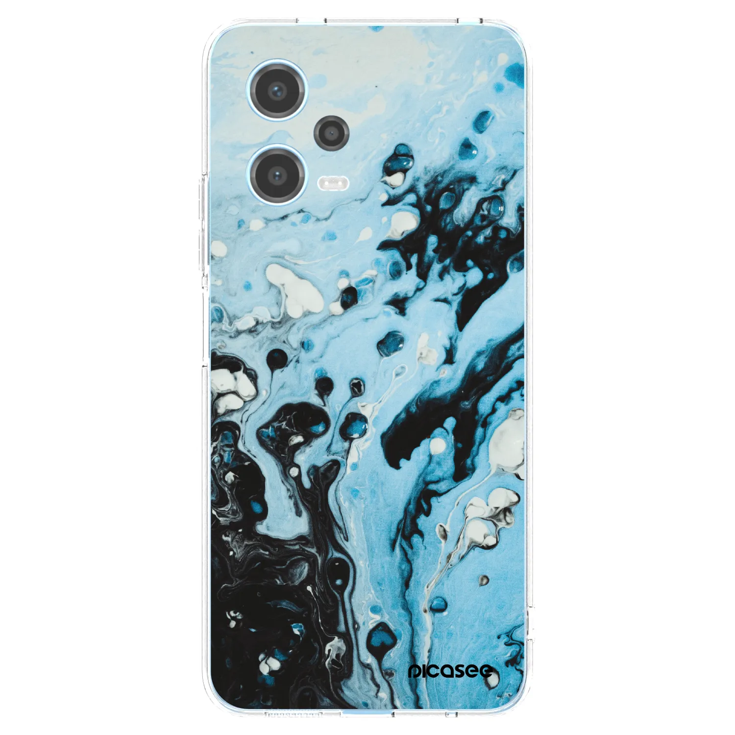 Picasee silikonowe przeźroczyste etui na Xiaomi Redmi Note 12 5G - Organic blue